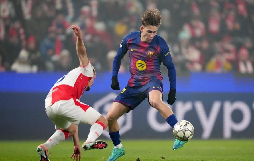 KAIYUN-费尔明双响比肩传奇，莱万功过相抵，巴萨4-2捷克豪门造最差纪录